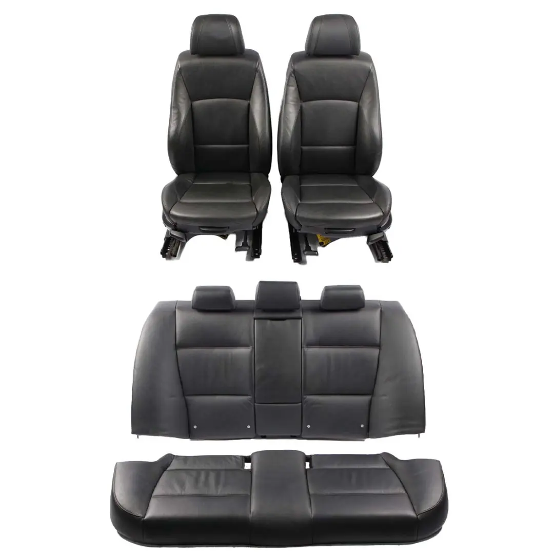 BMW 3 er E90 E91 M Sport Sitze Vorne Links Rechts Schwarzes Schwarz Leder - SKU 9156467 - Teilenummer 9156467