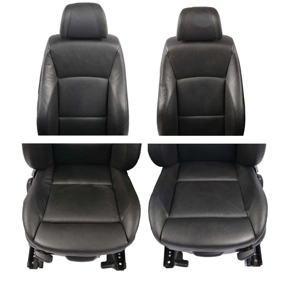 BMW 3 er E90 E91 M Sport Sitze Vorne Links Rechts Schwarzes Schwarz Leder - SKU 9156467 - Teilenummer 9156467