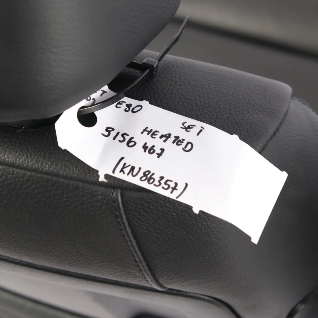 BMW 3 er E90 E91 M Sport Sitze Vorne Links Rechts Schwarzes Schwarz Leder - SKU 9156467 - Teilenummer 9156467