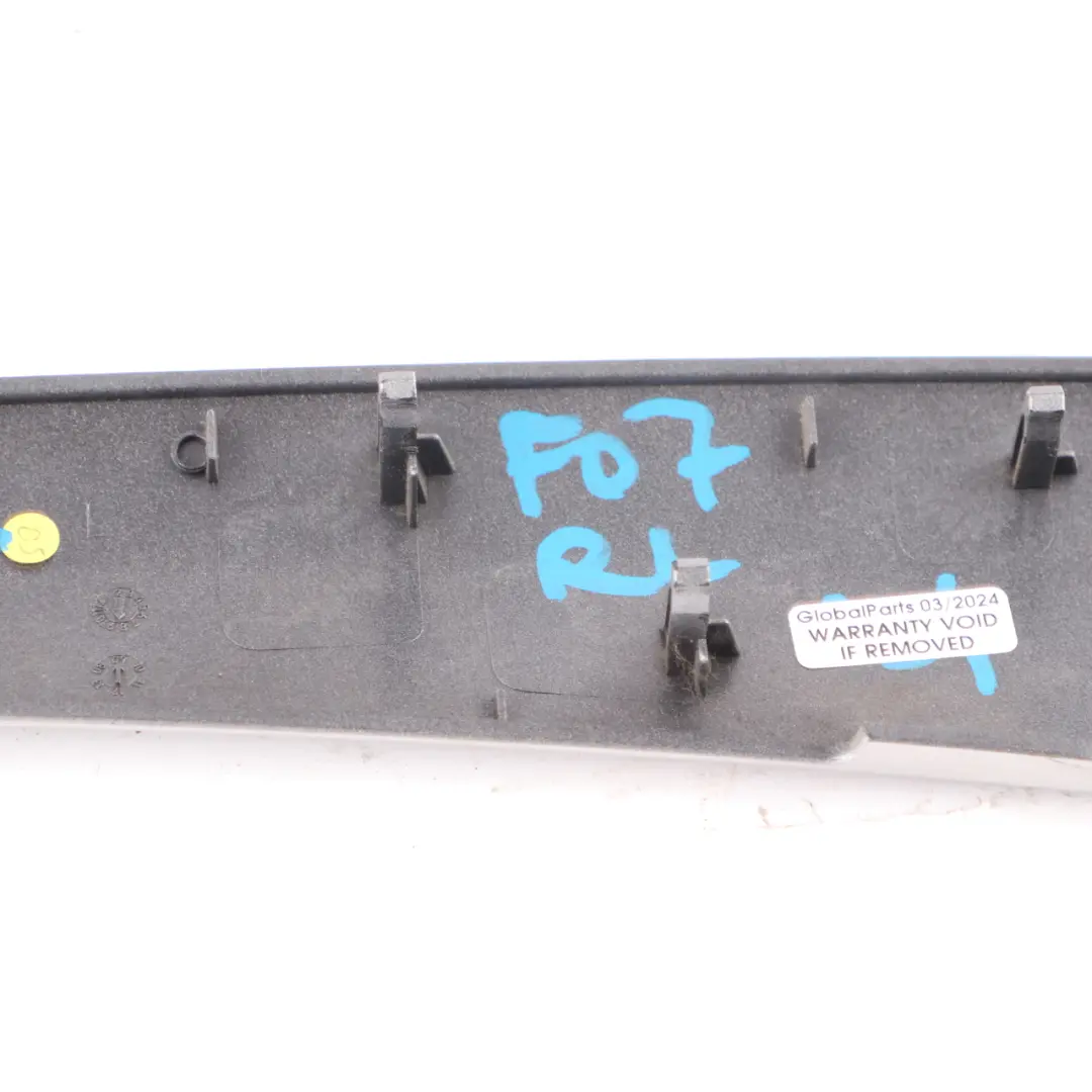  Trim BMW F07 Door Card Rear Left N/S Trim Strip Decor Satin Silver - SKU 9156541 - Part number 9156541