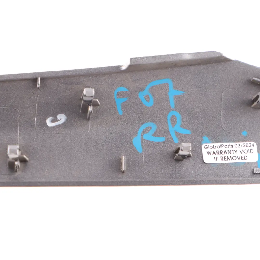  Door Trim BMW F07 Rear Door Card Right O/S Decorative Strip Satin Silver - SKU 9156542 - Part number 9156542