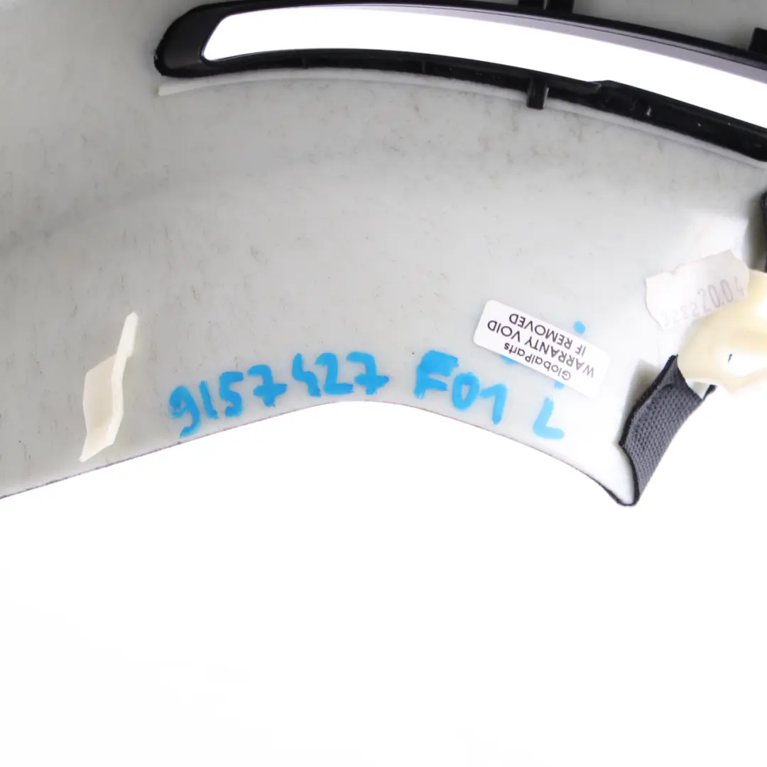 Belt Outlet Guide Trim Rear Left N/S Black to BMW F01 Cover with Part number 9157427 BMW F01 Cover Belt Outlet Guide Trim Rear Left N/S Black - SKU 9157427 - Part number 9157427