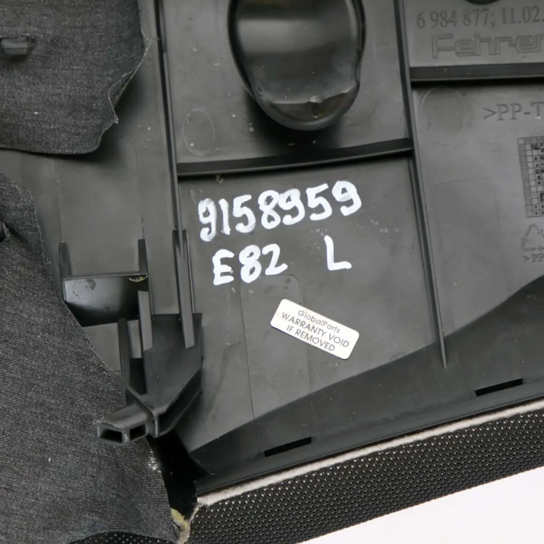 Side Finisher Corner Left N/S Cloth Network Anthracite to BMW 1 E81 E82 Rear Seat with Part number 9158959 BMW 1 E81 E82 Rear Seat Side Finisher Corner Left N/S Cloth Network Anthracite - SKU 9158959 - Part number 9158959