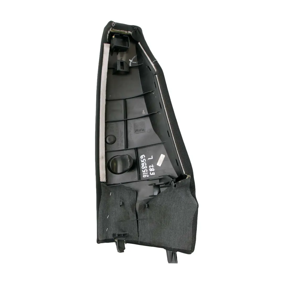 Side Finisher Corner Left N/S Cloth Network Anthracite to BMW 1 E81 E82 Rear Seat with Part number 9158959 BMW 1 E81 E82 Rear Seat Side Finisher Corner Left N/S Cloth Network Anthracite - SKU 9158959 - Part number 9158959