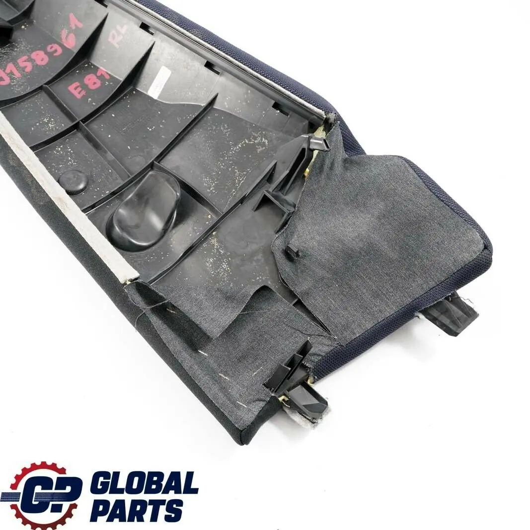 BMW E81 E82 Acabado Lateral Tela Asiento Trasero Izquierdo Red Azul Monaco - SKU 9158961 - Número de pieza 9158961