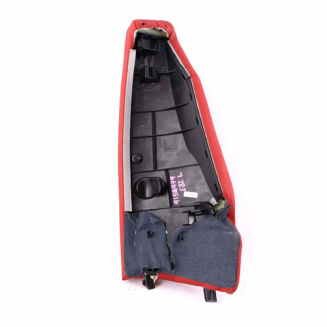 Side Finisher Corner Left N/S Leather Boston Coral Red to BMW E81 E82 Rear Seat with Part number 9158979 BMW E81 E82 Rear Seat Side Finisher Corner Left N/S Leather Boston Coral Red - SKU 9158979 - Part number 9158979
