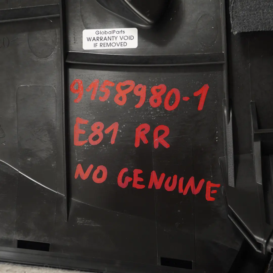 BMW E81 Boczek Tylnej Kanapy Prawy Czerwona Skóra - SKU 9158980-1 - Numer Części 9158980