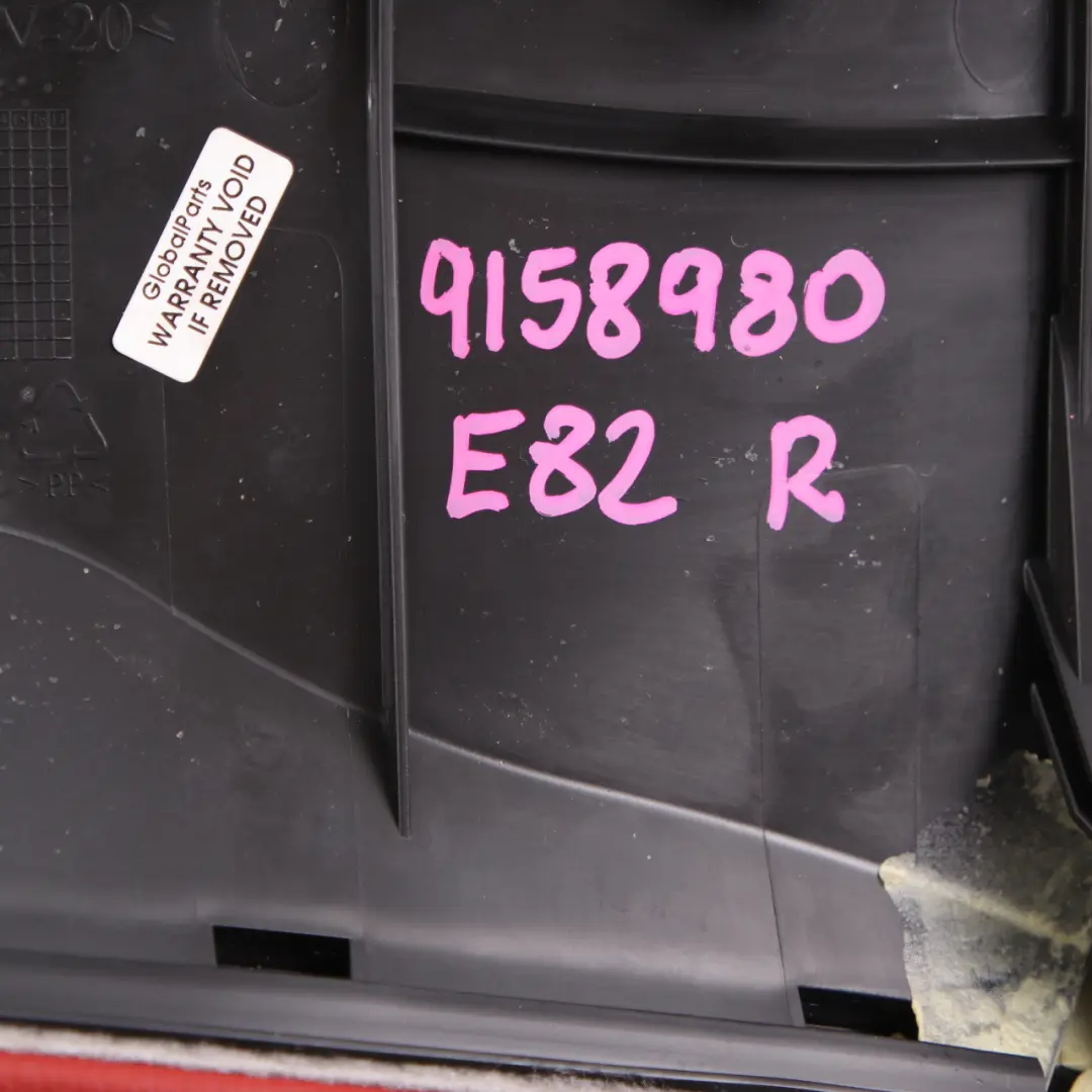 BMW E81 E82 Asiento Trasero Lateral Acabado Esquina Derecha Cuero Boston Rojo - SKU 9158980 - Número de pieza 9158980
