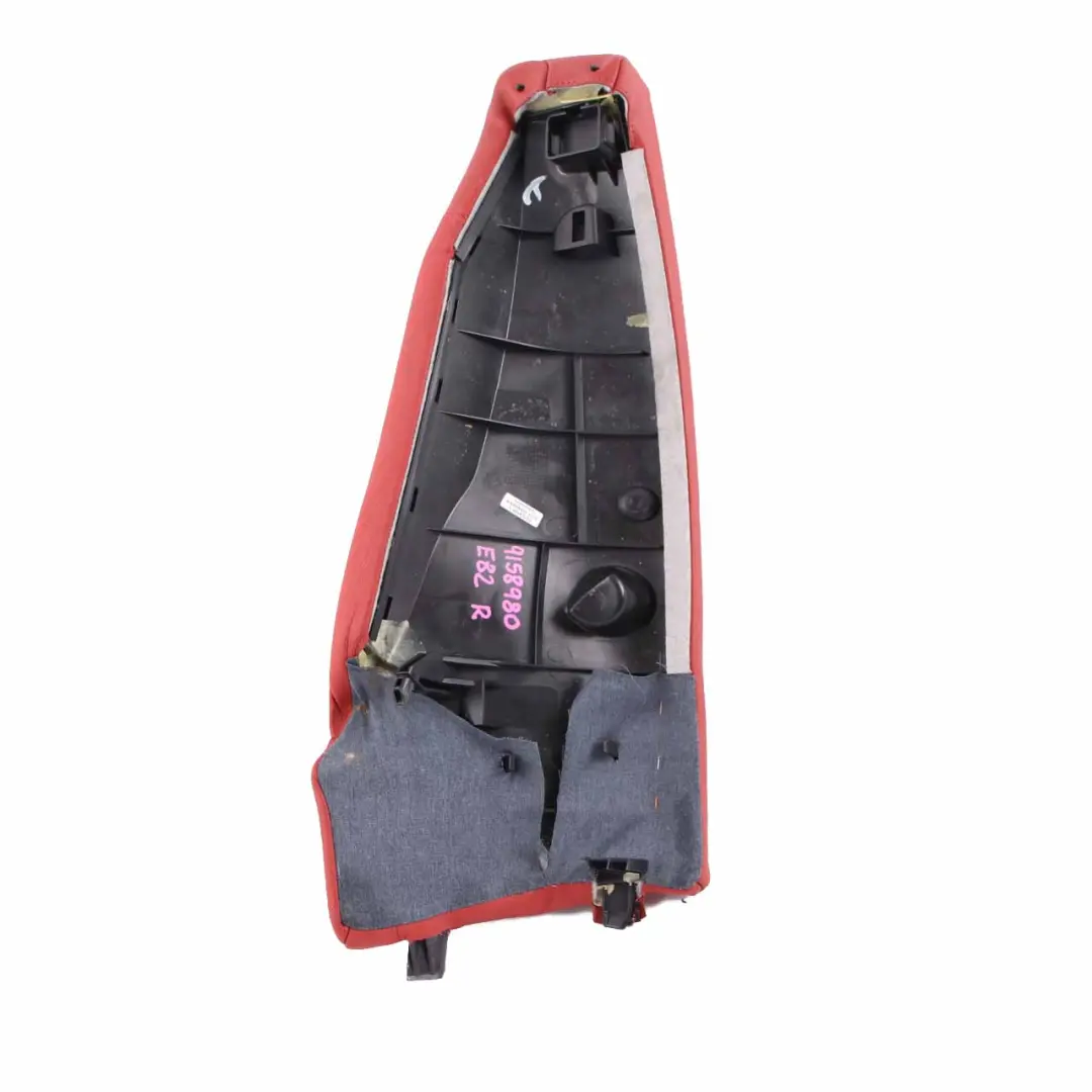 BMW E81 E82 Finitura laterale sedile posteriore Angolo destro Pelle Boston Rosso - SKU 9158980 - Numero di parte 9158980