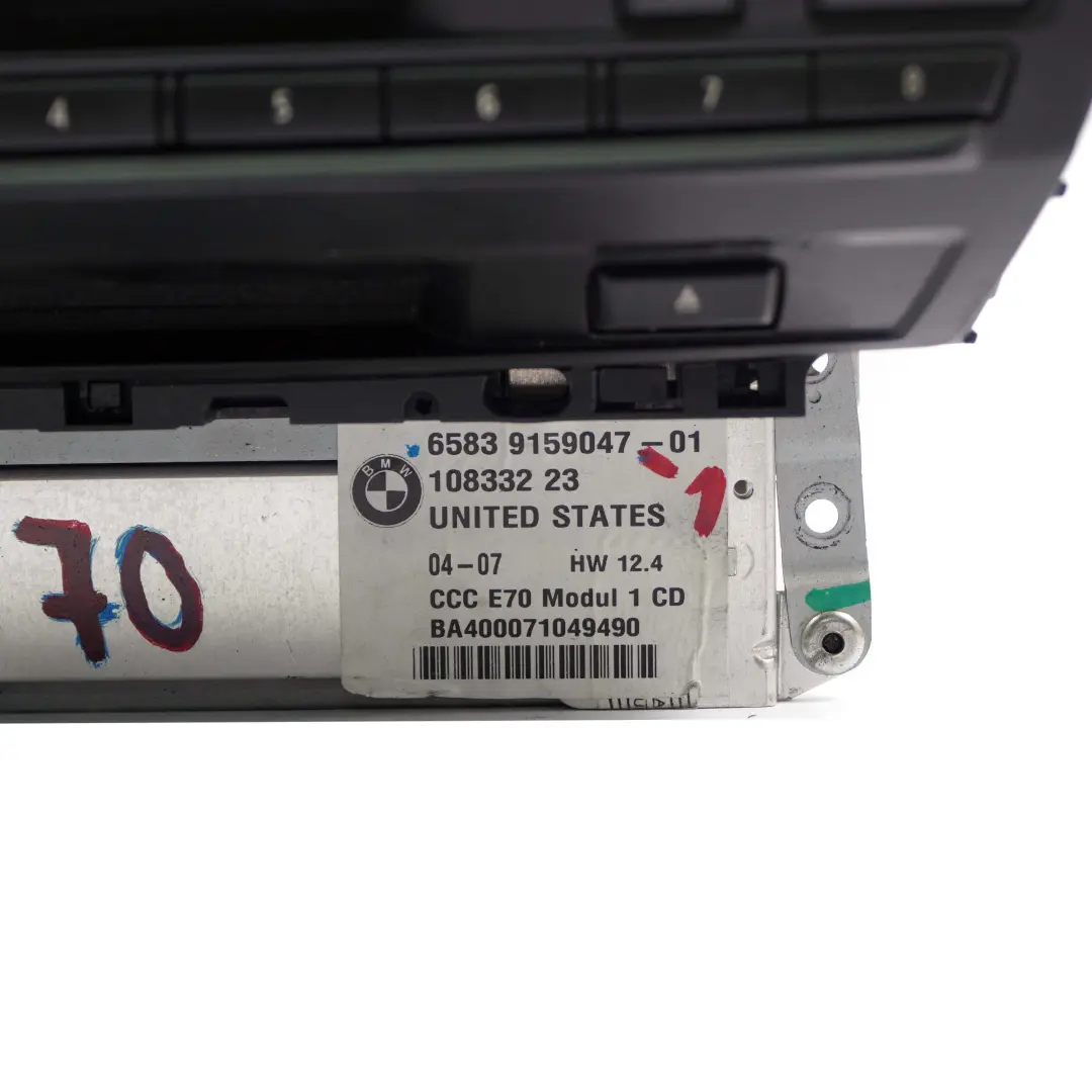 CCC CD Professional Navigation System Controller to BMW X5 X6 E70 E71 with Part number 9159047 BMW X5 X6 E70 E71 CCC CD Professional Navigation System Controller - SKU 9159047-1 - Part number 9159047