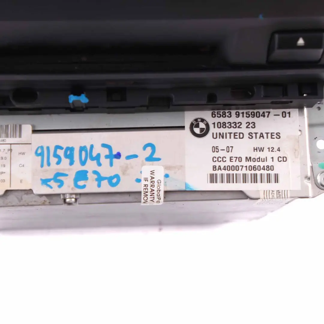 BMW X5 X6 E70 E71 CCC CD Professional Navigation System Controller - SKU 9159047-2 - Part number 9159047