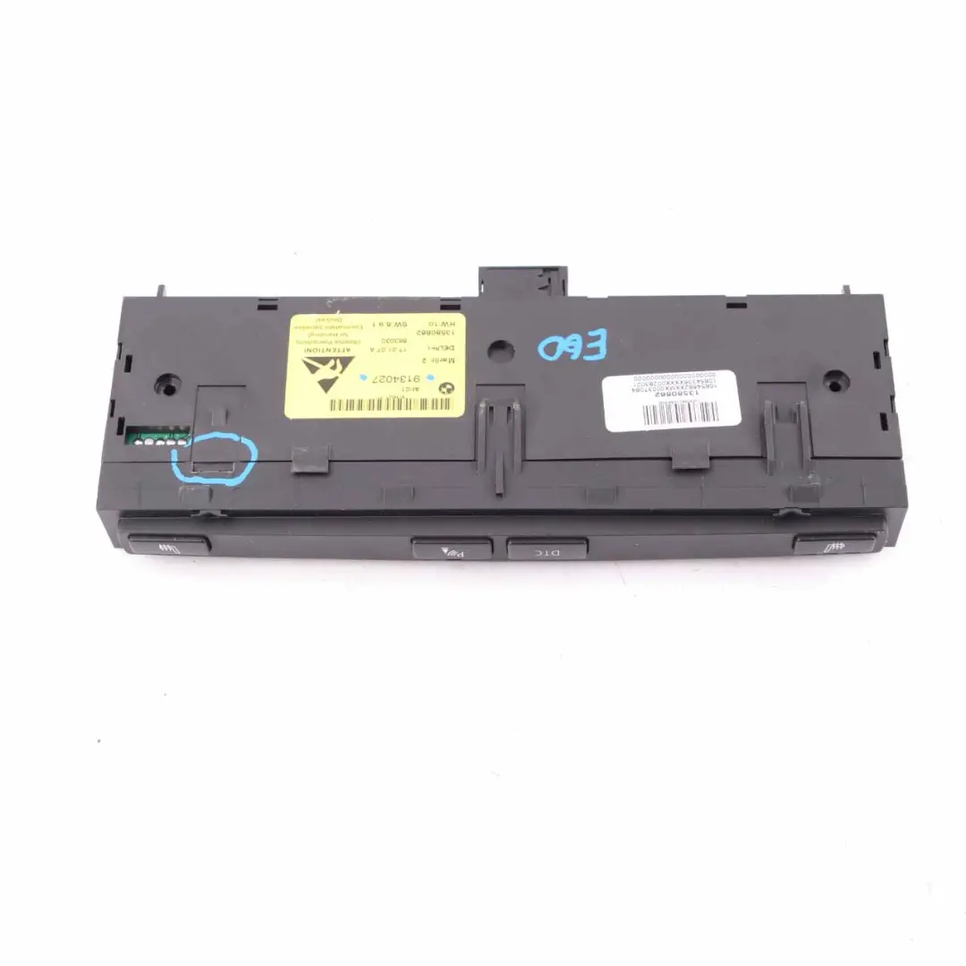 BMW E60 E61 Panel PDC Podgrzewania Foteli 9134027 - SKU 9159168-2 - Numer Części 9159168