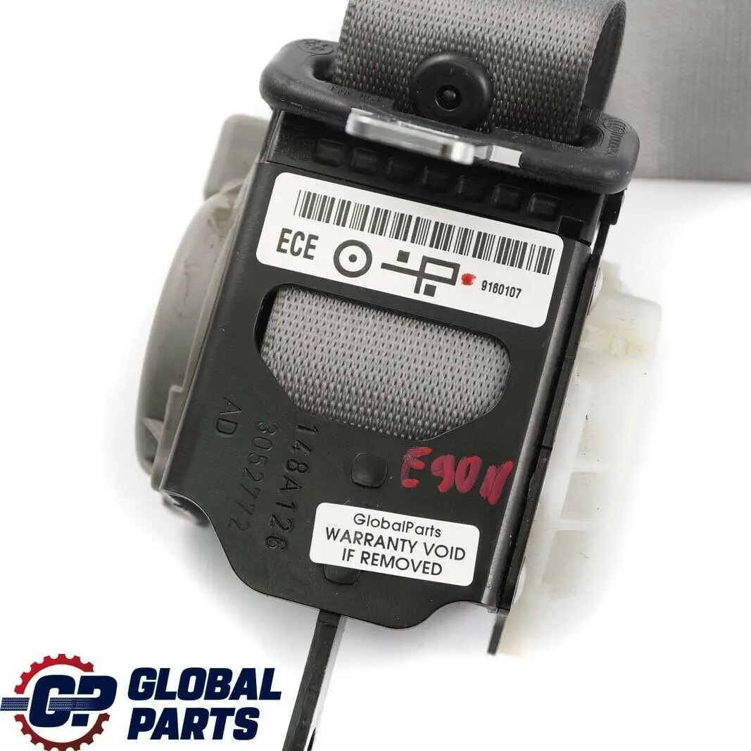 BMW E90 LCI Berlina Cinturón Asiento Superior Trasero Izquierdo Derecho Gris - SKU 9160124 - Número de pieza 9160124