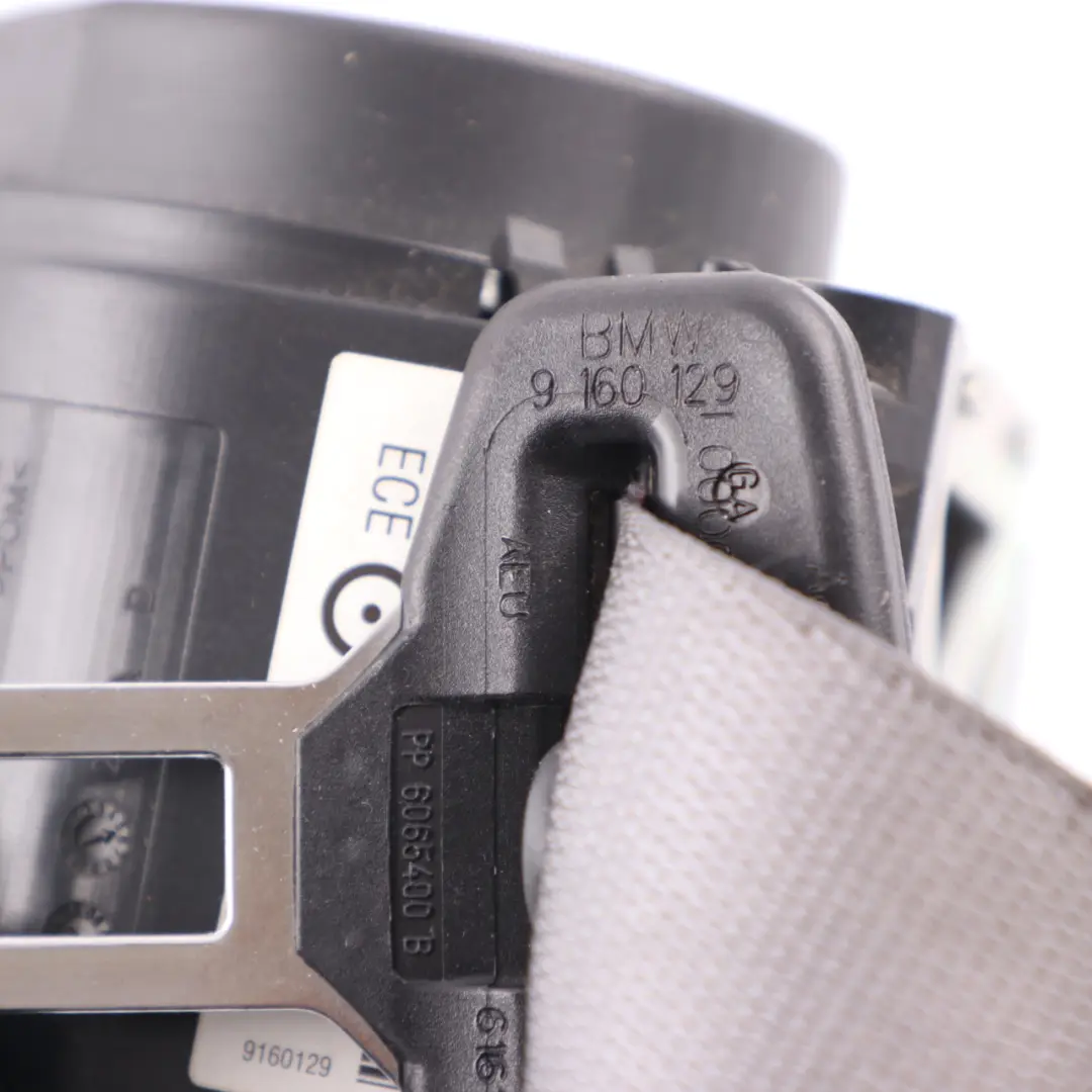 Belt Upper Rear Left Right N/O/S Seatbelt Grey to BMW E91 LCI Seat with Part number 9160129 BMW E91 LCI Seat Belt Upper Rear Left Right N/O/S Seatbelt Grey - SKU 9160129 - Part number 9160129
