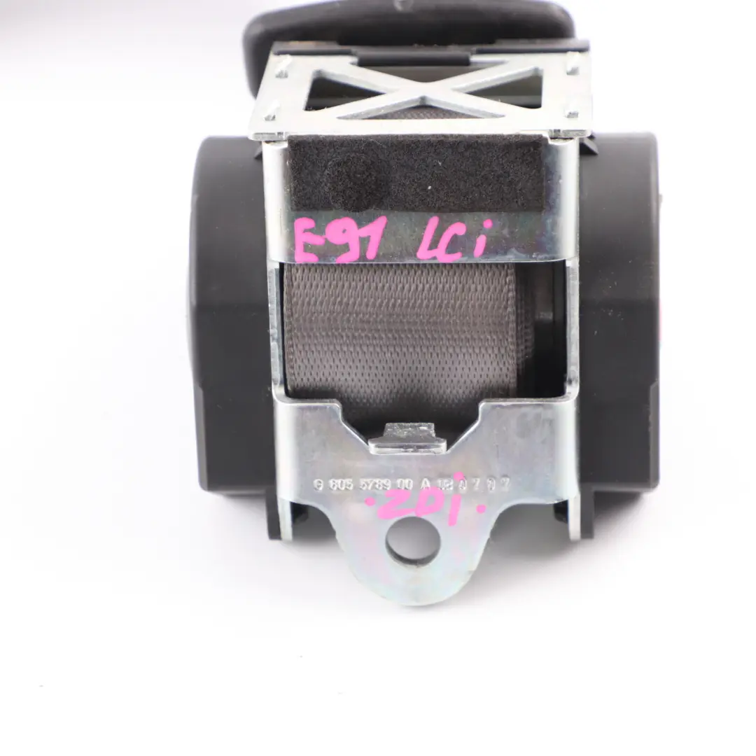 Belt Upper Rear Left Right N/O/S Seatbelt Grey to BMW E91 LCI Seat with Part number 9160129 BMW E91 LCI Seat Belt Upper Rear Left Right N/O/S Seatbelt Grey - SKU 9160129 - Part number 9160129