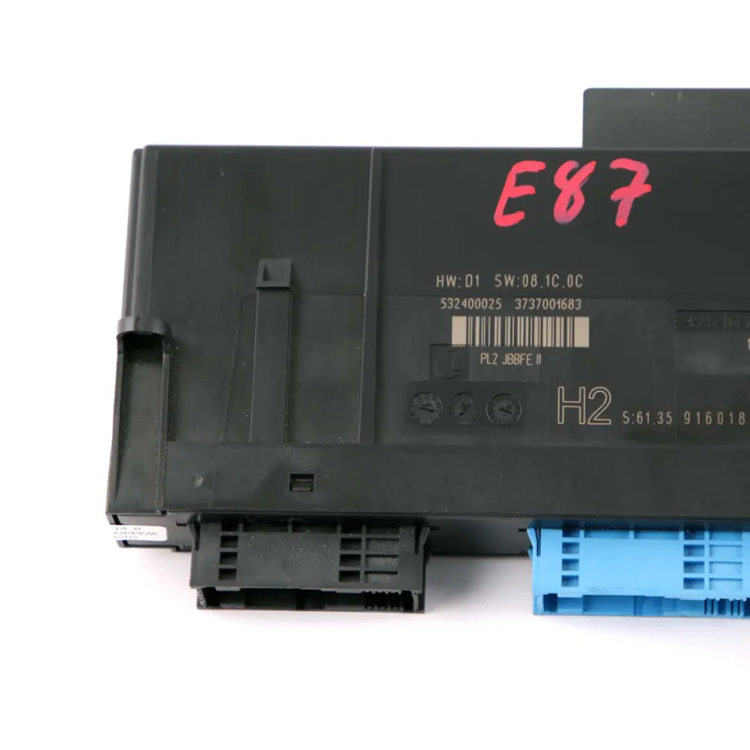 ECU Modulo Control Cuerpo Caja Conexiones H2 PL2 JBBFE II para BMW E87 con número de pieza 9160189 BMW E87 ECU Modulo Control Cuerpo Caja Conexiones H2 PL2 JBBFE II - SKU 9160189-1 - Número de pieza 9160189