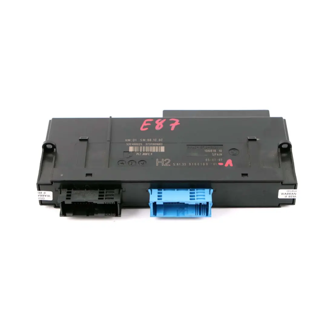BMW 1 Series E87 1 ECU Body Control Module Junction Box H2 PL2 JBBFE II - SKU 9160189-1 - Part number 9160189