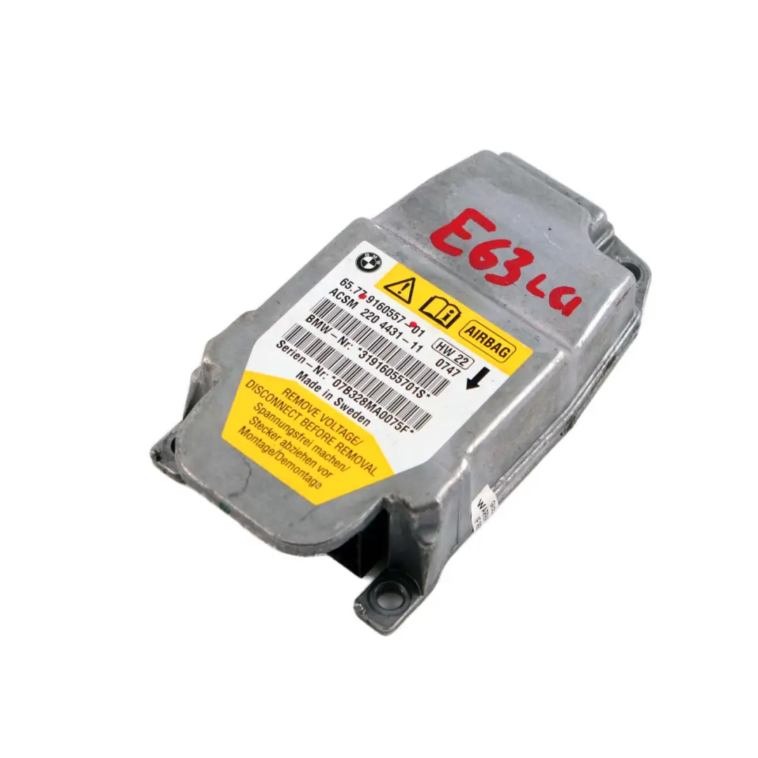 BMW Z4 E60 E61 E63 E85 Airbag Unidad de Control Módulo ECU - SKU 9160557 - Número de pieza 9160557