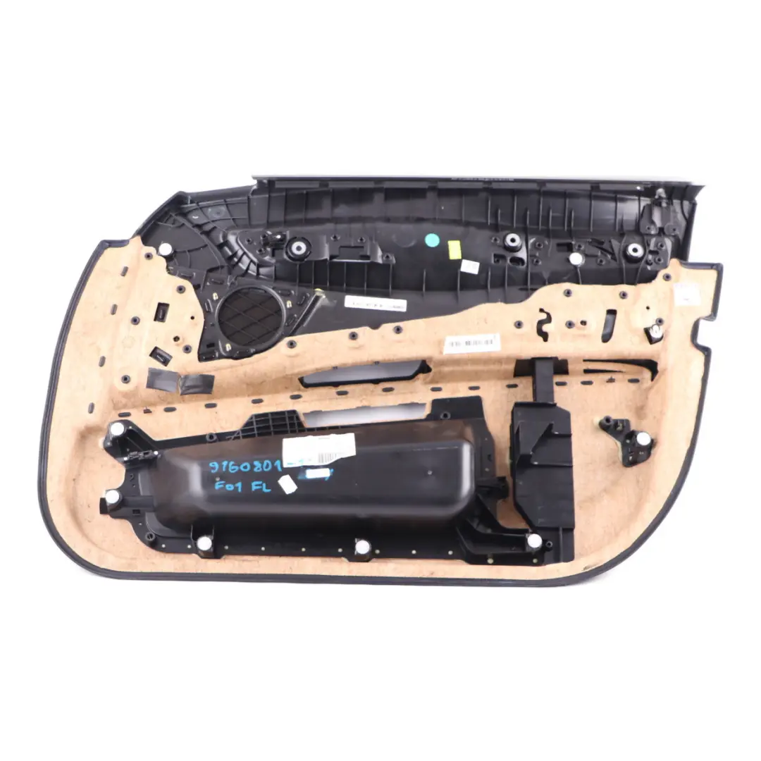  Door Card BMW F01 F02 Front Left N/S Trim Panel Cover Black Leather Dakota - SKU 9160801-1 - Part number 9160801