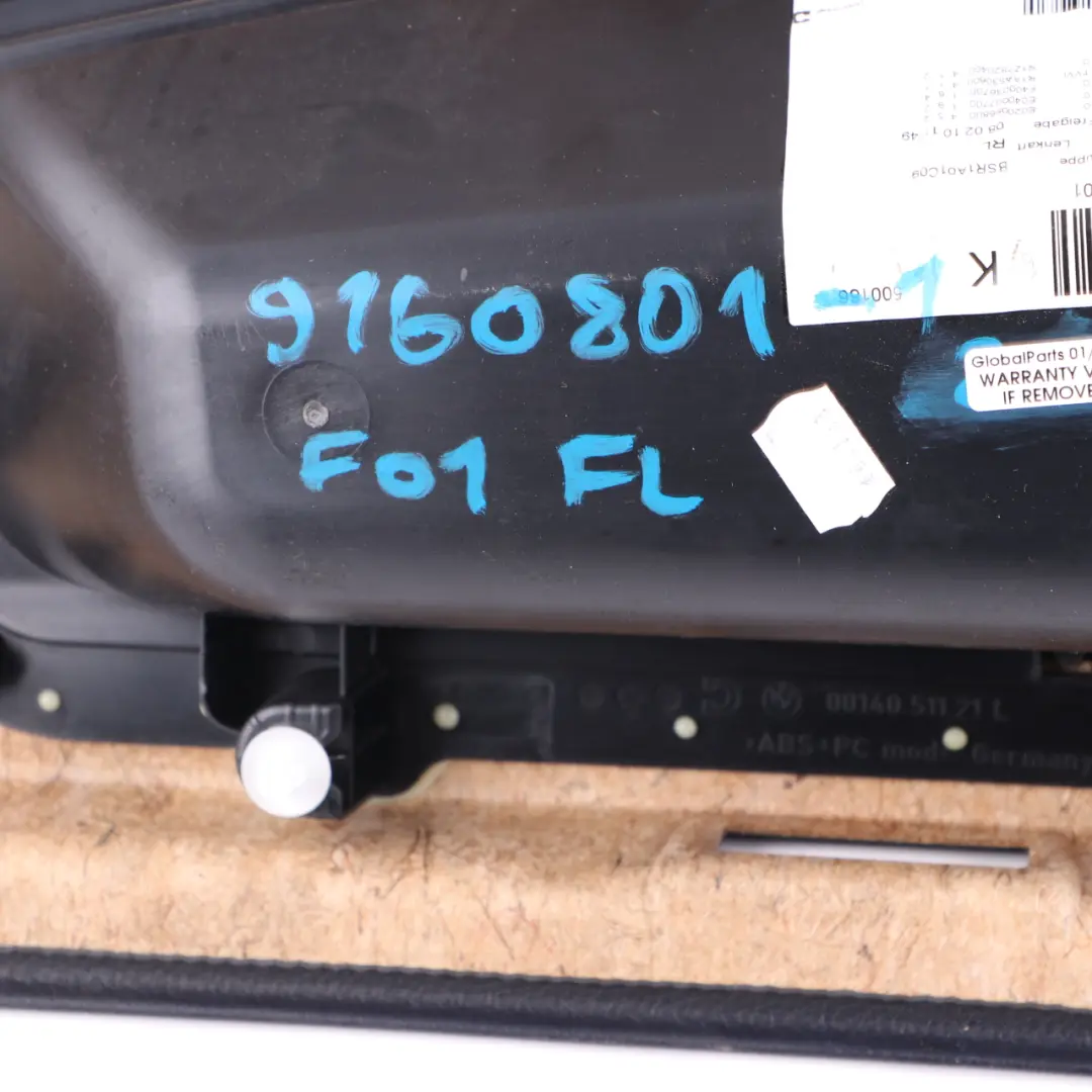 Door Card BMW F01 F02 Front Left N/S Trim Panel Cover Black Leather Dakota to with Part number 9160801 Door Card BMW F01 F02 Front Left N/S Trim Panel Cover Black Leather Dakota - SKU 9160801-1 - Part number 9160801