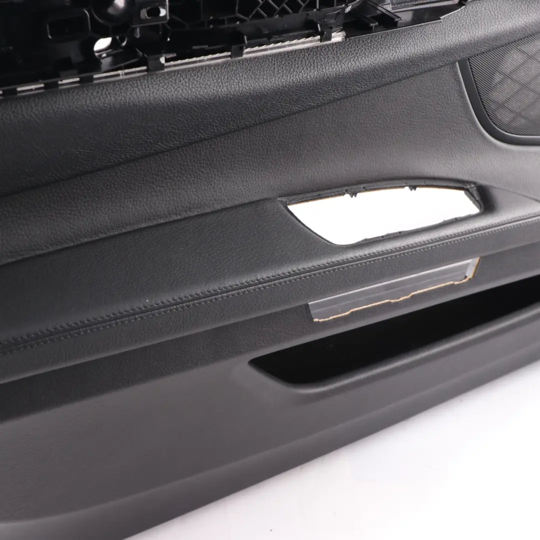  Door Card BMW F01 F02 Front Left N/S Trim Panel Cover Black Leather Dakota - SKU 9160801-1 - Part number 9160801
