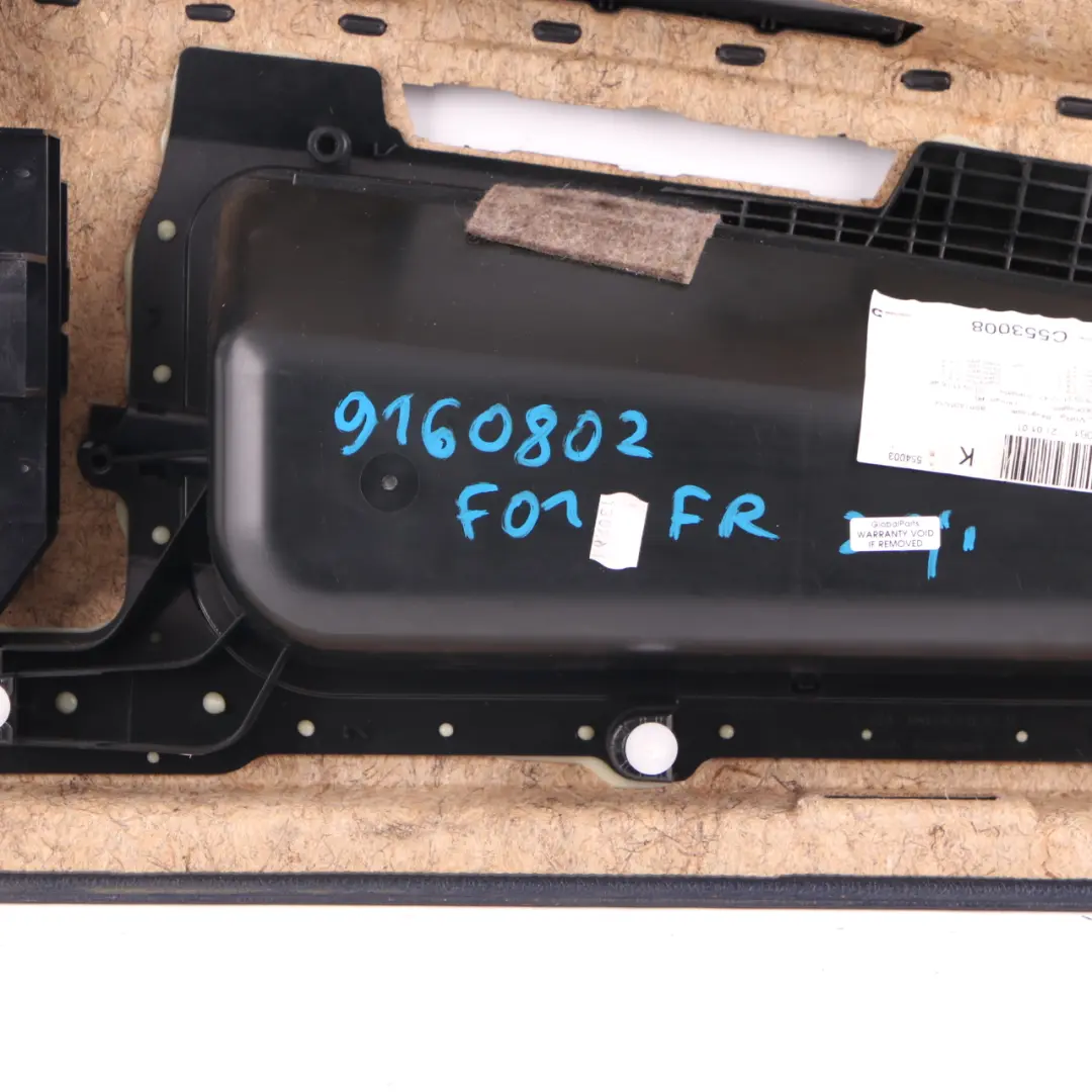  Door Card BMW F01 F02 Front Right O/S Trim Panel Cover Black Leather Dakota - SKU 9160802 - Part number 9160802