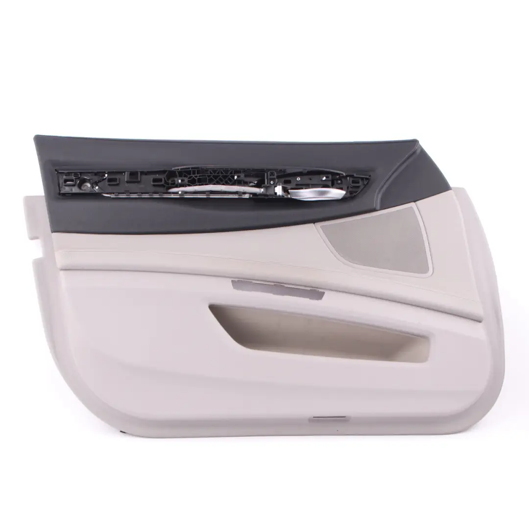 Door Card Front Left N/S Trim Panel Cover Grey Leather Dakota to BMW F01 F02 with Part number 9160805 BMW F01 F02 Door Card Front Left N/S Trim Panel Cover Grey Leather Dakota - SKU 9160805 - Part number 9160805