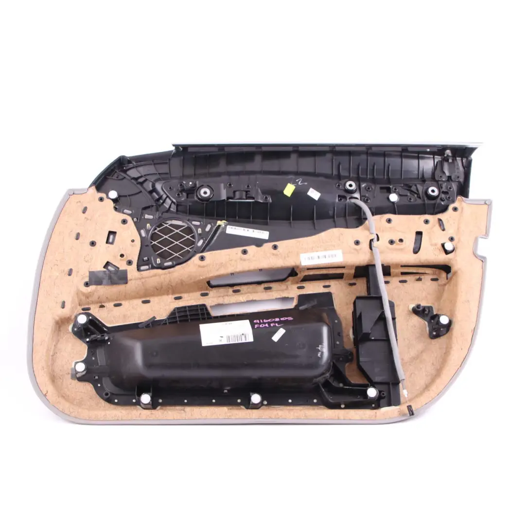 Door Card Front Left N/S Trim Panel Cover Grey Leather Dakota to BMW F01 F02 with Part number 9160805 BMW F01 F02 Door Card Front Left N/S Trim Panel Cover Grey Leather Dakota - SKU 9160805 - Part number 9160805