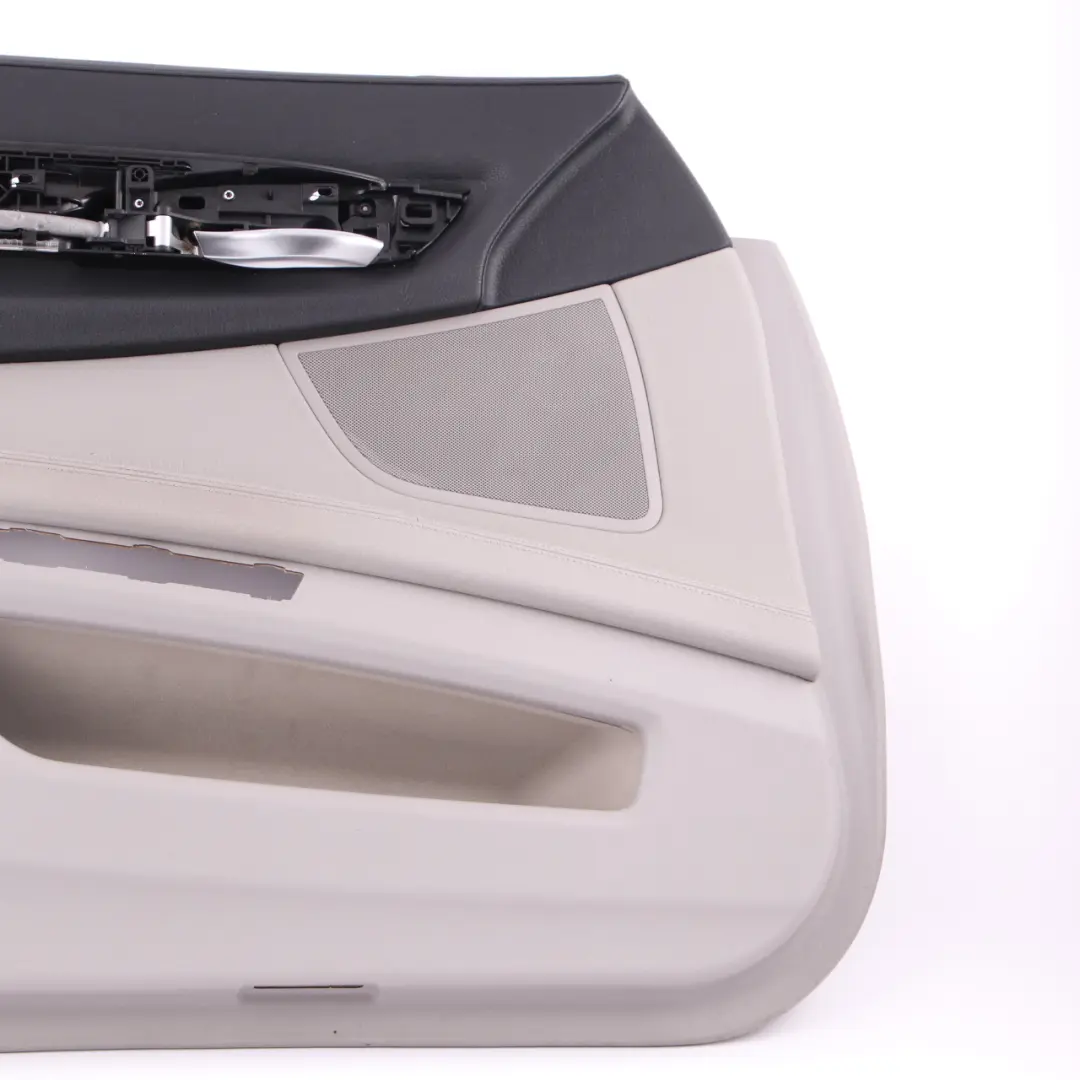Door Card Front Left N/S Trim Panel Cover Grey Leather Dakota to BMW F01 F02 with Part number 9160805 BMW F01 F02 Door Card Front Left N/S Trim Panel Cover Grey Leather Dakota - SKU 9160805 - Part number 9160805