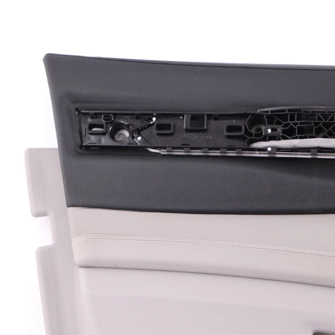 BMW F01 F02 Door Card Front Left N/S Trim Panel Cover Grey Leather Dakota - SKU 9160805 - Part number 9160805