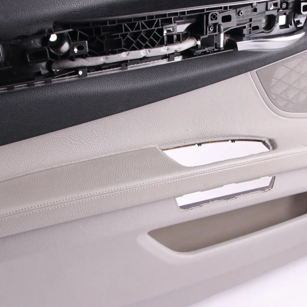 Door Card Front Left N/S Trim Panel Cover Grey Leather Dakota to BMW F01 F02 with Part number 9160805 BMW F01 F02 Door Card Front Left N/S Trim Panel Cover Grey Leather Dakota - SKU 9160805 - Part number 9160805