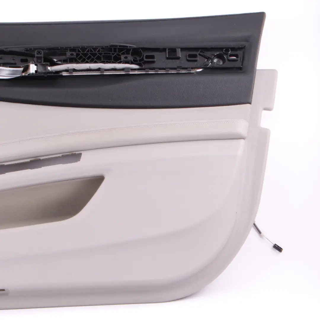 Door Card Front Right O/S Trim Panel Cover Grey Leather Dakota to BMW F01 F02 with Part number 9160806 BMW F01 F02 Door Card Front Right O/S Trim Panel Cover Grey Leather Dakota - SKU 9160806 - Part number 9160806