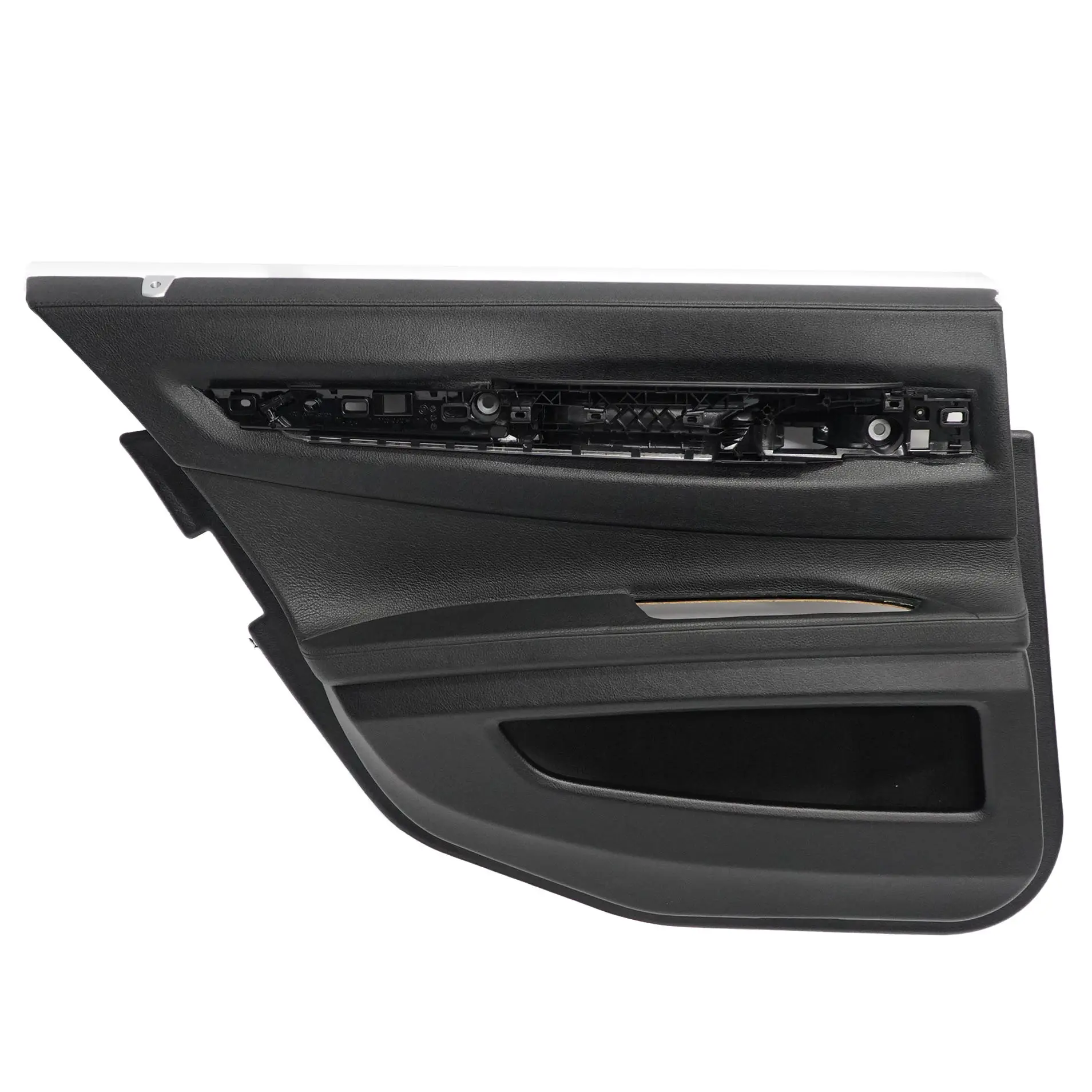 Scheda porta BMW F01 posteriore sinistra Coperchio pannello pelle nera Dakota