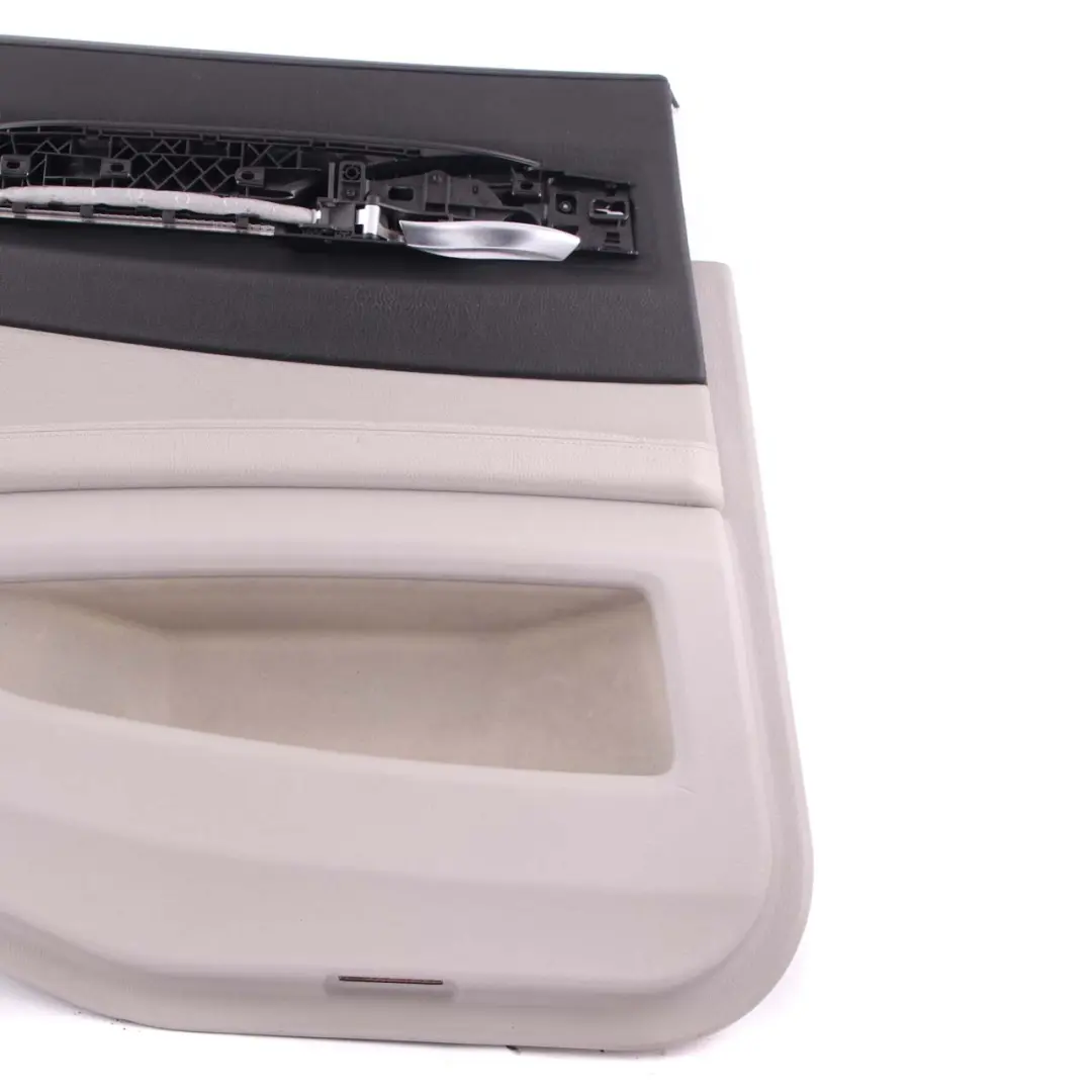 BMW F01 F02 Door Card Rear Left N/S Trim Panel Cover Grey Leather Dakota - SKU 9161073 - Part number 9161073