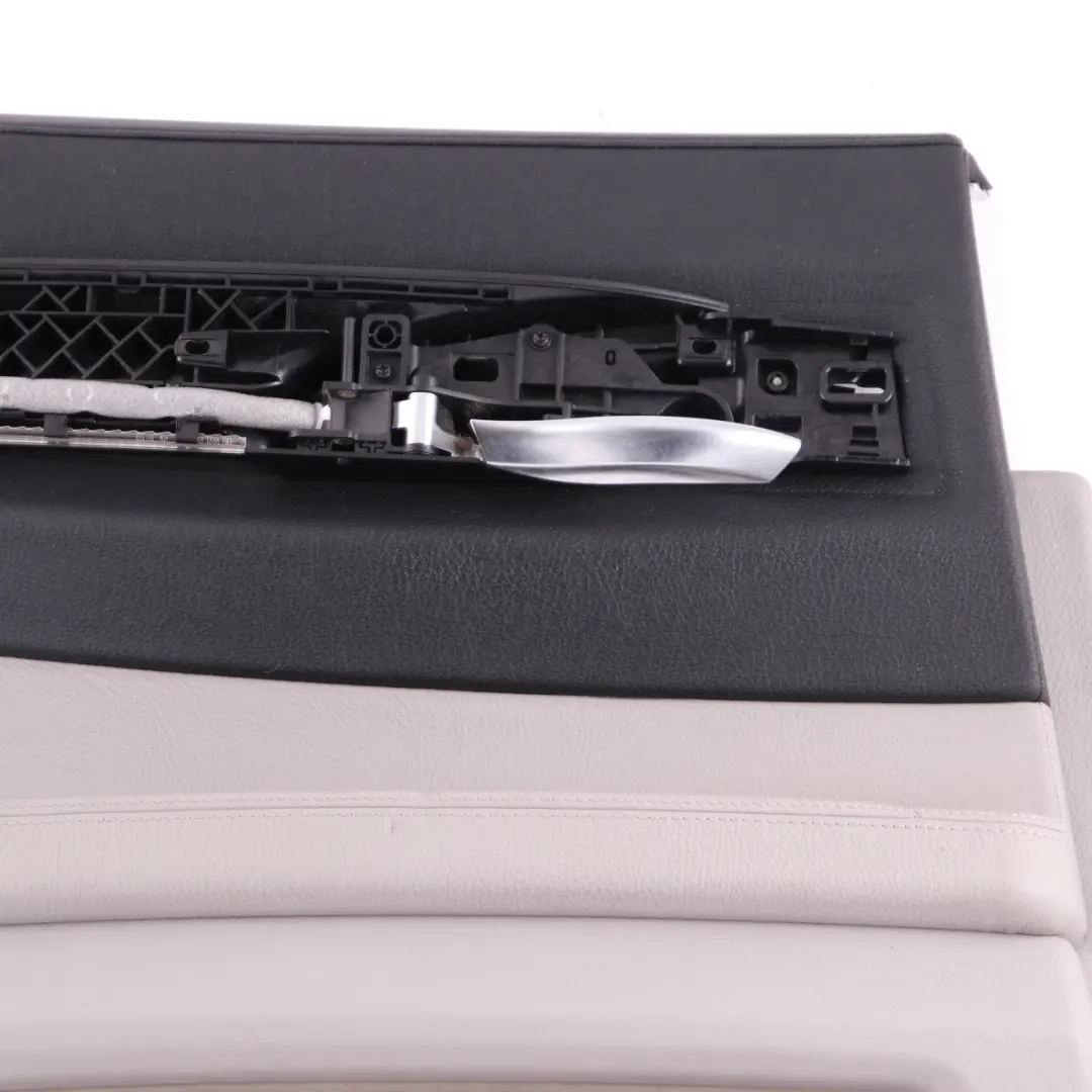 Door Card Rear Left N/S Trim Panel Cover Grey Leather Dakota to BMW F01 F02 with Part number 9161073 BMW F01 F02 Door Card Rear Left N/S Trim Panel Cover Grey Leather Dakota - SKU 9161073 - Part number 9161073