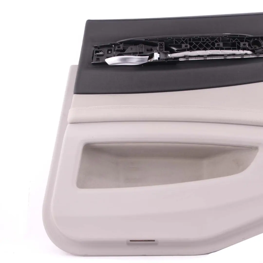 Door Card Rear Right O/S Trim Panel Cover Grey Leather Dakota to BMW F01 F02 with Part number 9161074 BMW F01 F02 Door Card Rear Right O/S Trim Panel Cover Grey Leather Dakota - SKU 9161074 - Part number 9161074