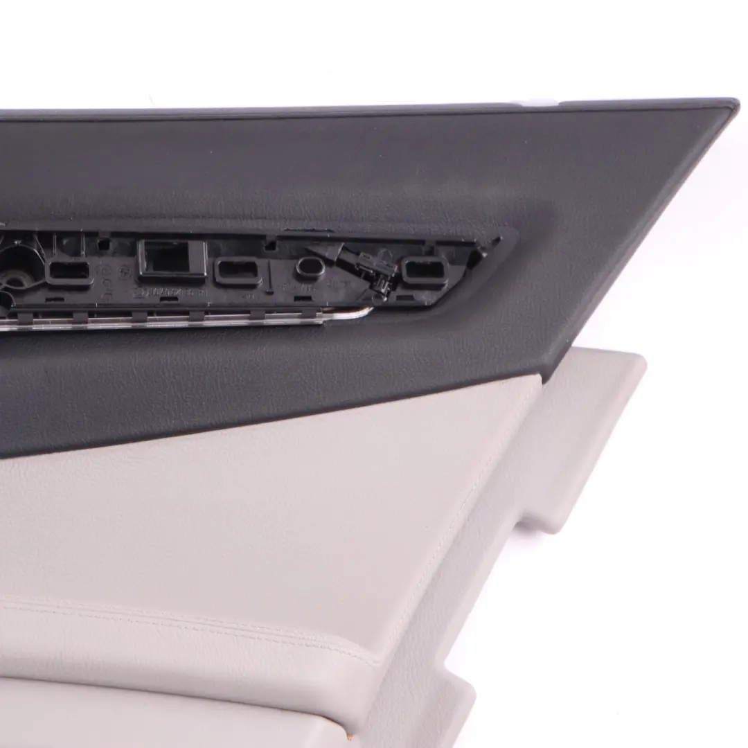 BMW F01 F02 Door Card Rear Right O/S Trim Panel Cover Grey Leather Dakota - SKU 9161074 - Part number 9161074