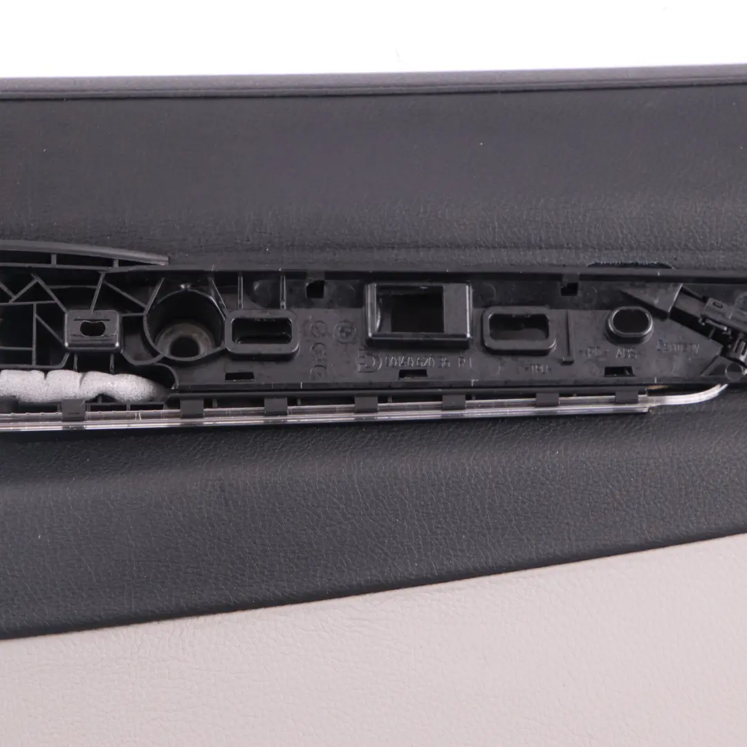 Door Card Rear Right O/S Trim Panel Cover Grey Leather Dakota to BMW F01 F02 with Part number 9161074 BMW F01 F02 Door Card Rear Right O/S Trim Panel Cover Grey Leather Dakota - SKU 9161074 - Part number 9161074