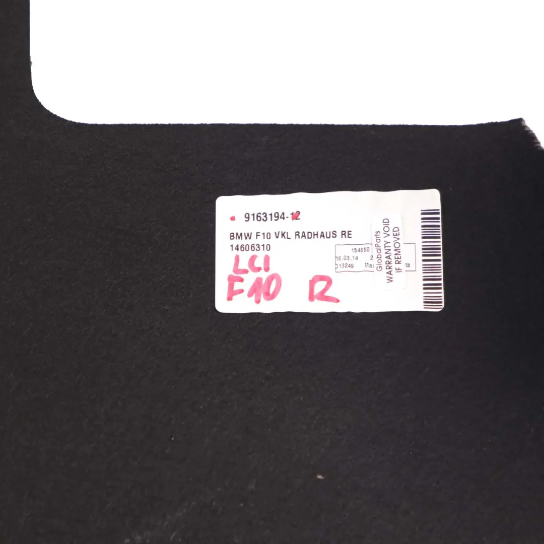 Side Panel Cover Boot Trunk Luggage Trim Right O/S to BMW F10 with Part number 9163194 BMW F10 Side Panel Cover Boot Trunk Luggage Trim Right O/S - SKU 9163194 - Part number 9163194