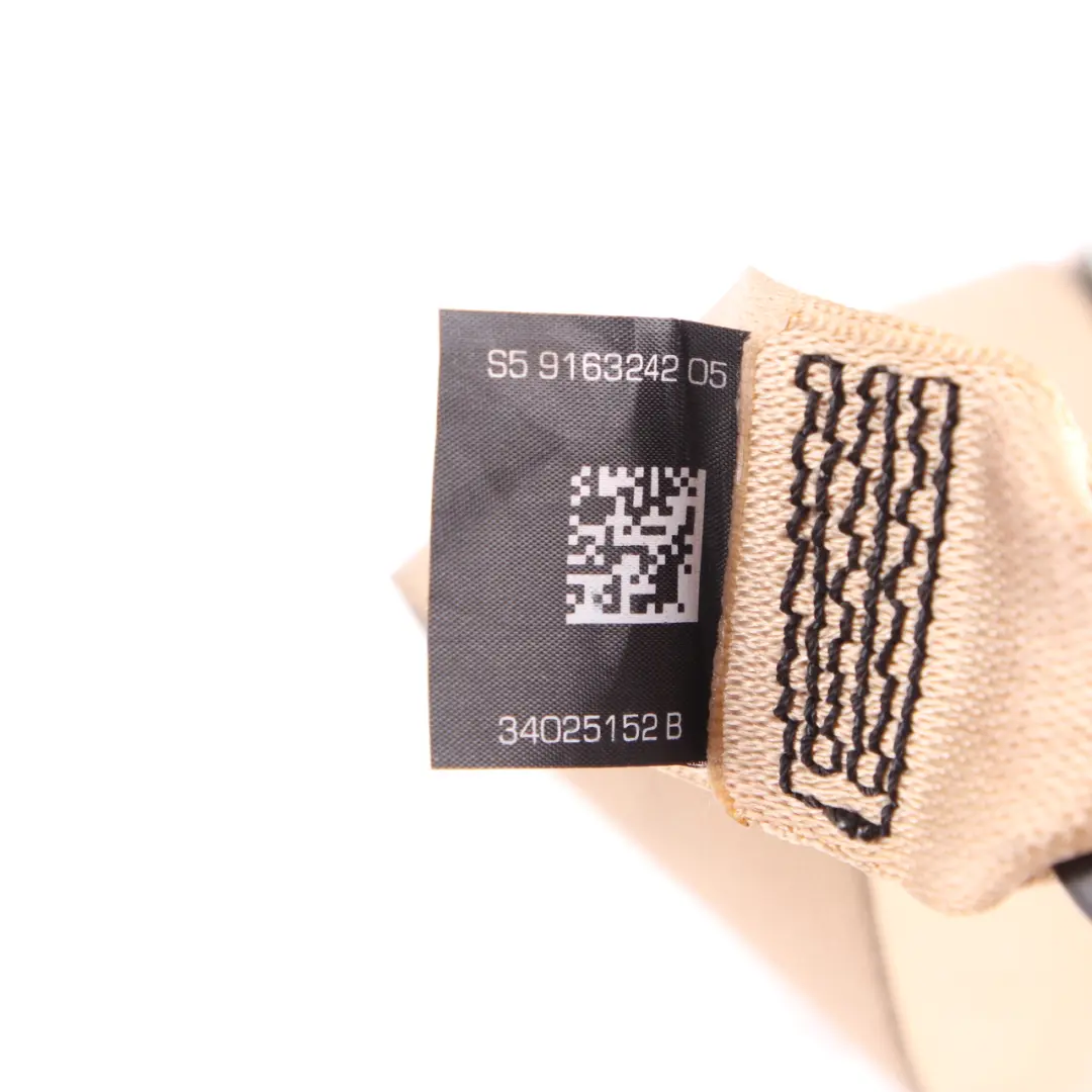  Cinturón de seguridad trasero BMW F10 Central superior Venetobeige - SKU 9163242 - Número de pieza 9163242