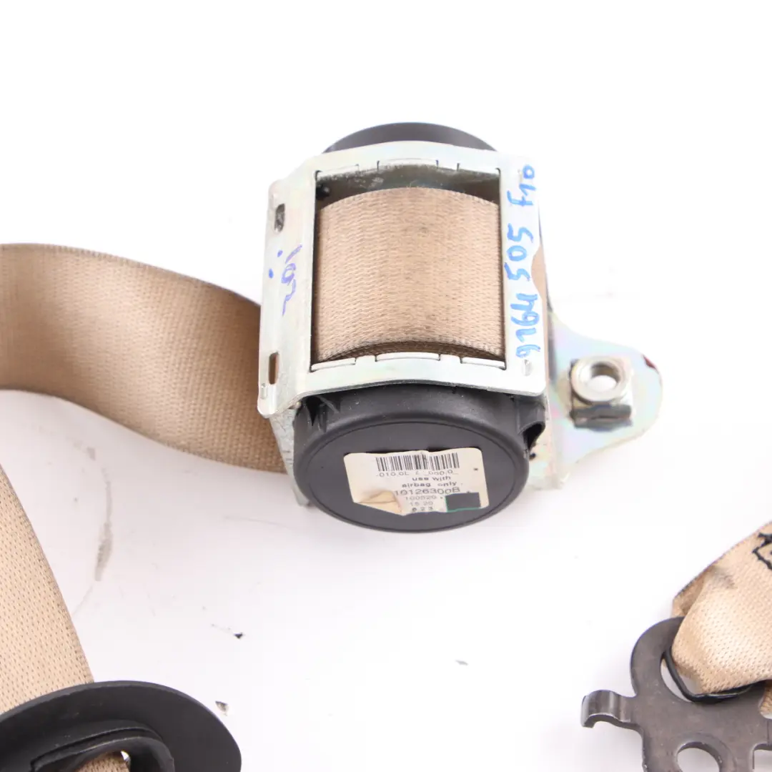 Belt BMW F10 F11 Upper Safety Seatbelt Front Left N/S Venetobeige to Seat with Part number 9164505 Seat Belt BMW F10 F11 Upper Safety Seatbelt Front Left N/S Venetobeige - SKU 9164505 - Part number 9164505