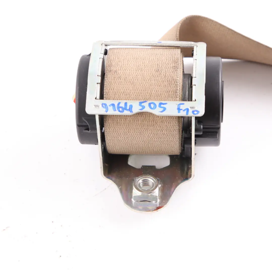 Belt BMW F10 F11 Upper Safety Seatbelt Front Left N/S Venetobeige to Seat with Part number 9164505 Seat Belt BMW F10 F11 Upper Safety Seatbelt Front Left N/S Venetobeige - SKU 9164505 - Part number 9164505