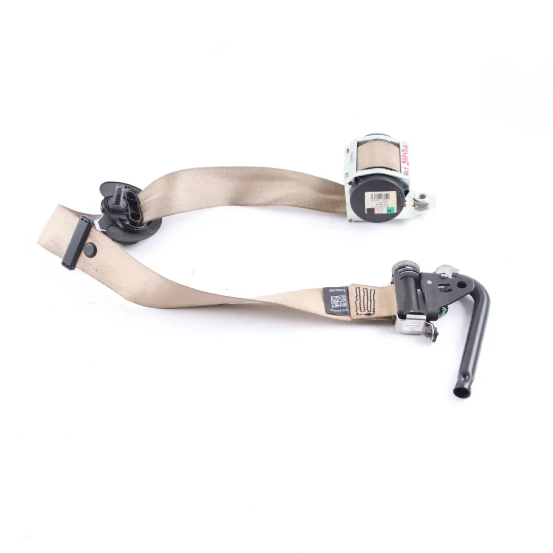 Belt BMW F10 F11 Upper Safety Seatbelt Front Right O/S Venetobeige to Seat with Part number 9164506 Seat Belt BMW F10 F11 Upper Safety Seatbelt Front Right O/S Venetobeige - SKU rhd-9164506 - Part number 9164506