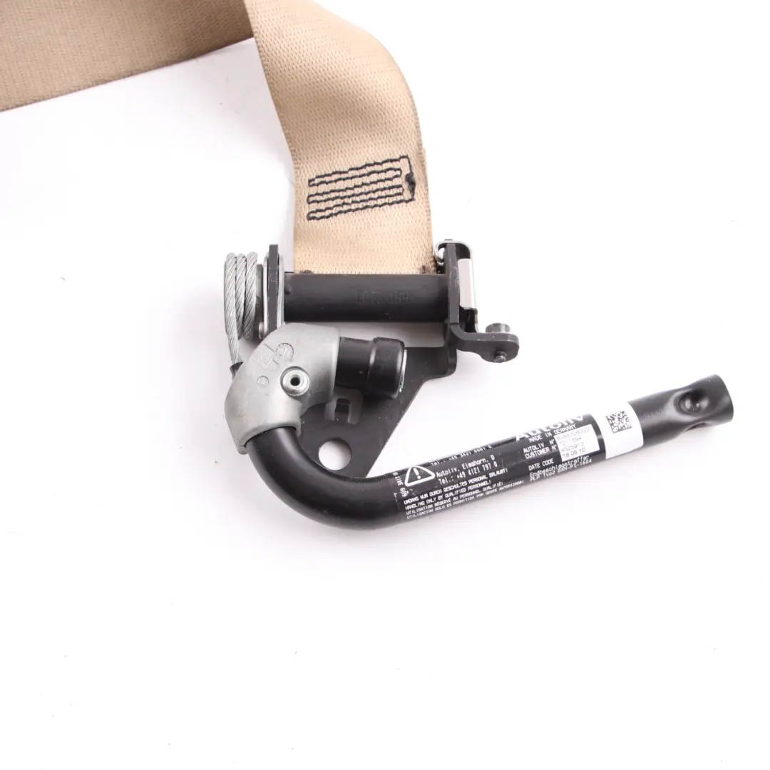 Belt BMW F10 F11 Upper Safety Seatbelt Front Right O/S Venetobeige to Seat with Part number 9164506 Seat Belt BMW F10 F11 Upper Safety Seatbelt Front Right O/S Venetobeige - SKU rhd-9164506 - Part number 9164506
