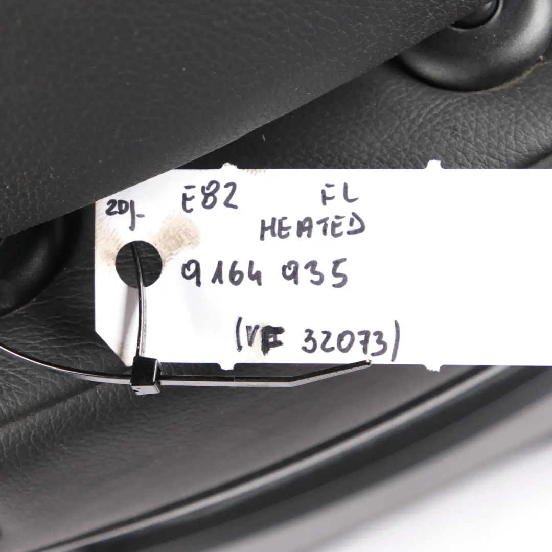  Front Seat BMW E81 E82 Left N/S Heated M Sport Black Schwarz Leather Boston - SKU 9164935-1 - Part number 9164935