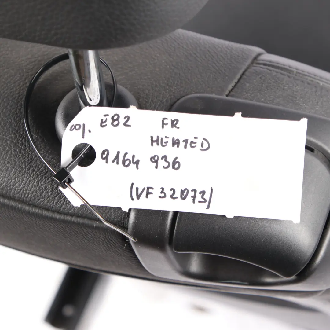  Front Seat BMW E81 E82 Right O/S Heated M Sport Black Schwarz Leather Boston - SKU 9164936-1 - Part number 9164936