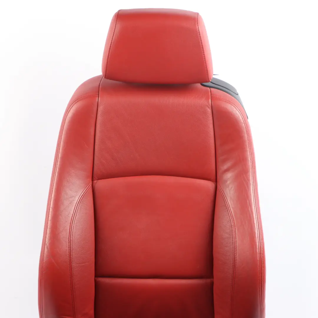 Front Seat M Sport Left N/S Interior Leather Boston Korall Red to BMW E82 with Part number 9164943 BMW E82 Front Seat M Sport Left N/S Interior Leather Boston Korall Red - SKU 9164943-1 - Part number 9164943