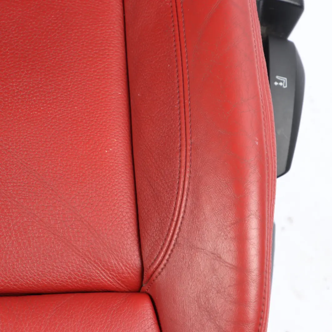 Front Seat M Sport Left N/S Interior Leather Boston Korall Red to BMW E82 with Part number 9164943 BMW E82 Front Seat M Sport Left N/S Interior Leather Boston Korall Red - SKU 9164943-1 - Part number 9164943