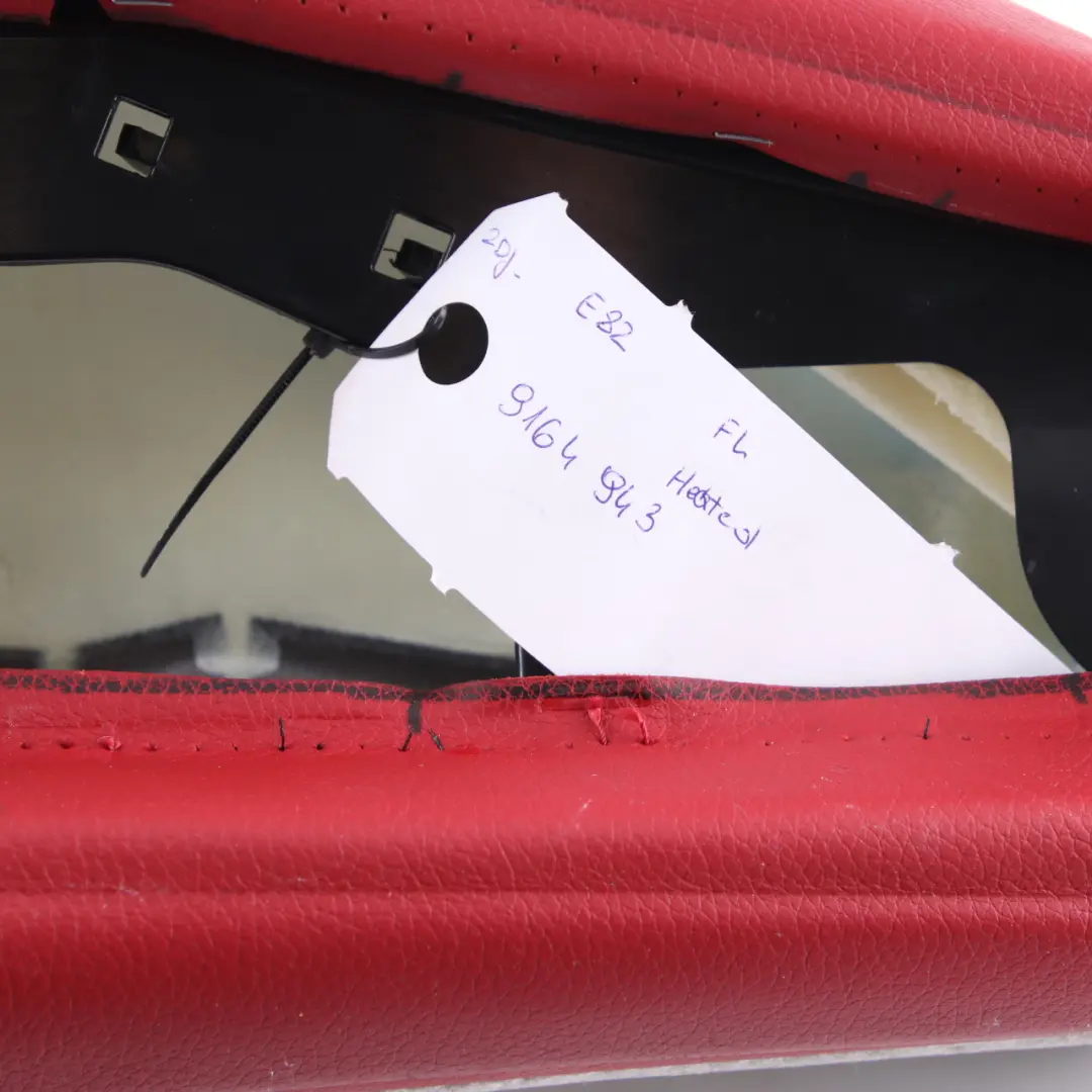 BMW E82 Seat Cover Heated Front Left N/S Sports Seat Backrest Red Leather - SKU 7257465 - Part number 7257465