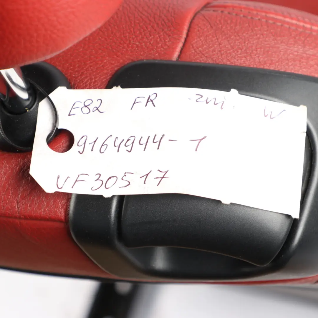 Front Seat M Sport Right O/S Interior Leather Boston Korall Red to BMW E82 with Part number 9164944 BMW E82 Front Seat M Sport Right O/S Interior Leather Boston Korall Red - SKU 9164944-1 - Part number 9164944